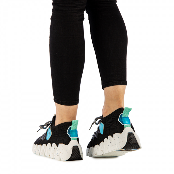 Γυναικεία αθλητικά παπούτσια Briela μαύρα με λευκό, 4 - Kalapod.gr